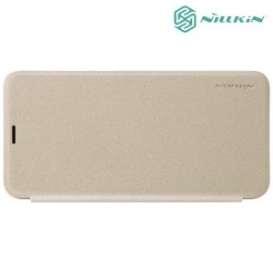 Nillkin ультра тонкий чехол книжка для Huawei Honor 9 Lite - Sparkle Case Золотой