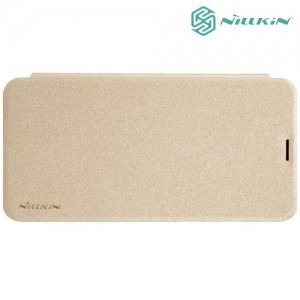 Nillkin ультра тонкий чехол книжка для Huawei Nova 2i - Sparkle Case Золотой