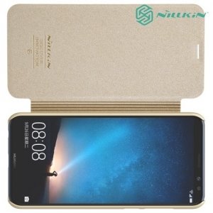 Nillkin ультра тонкий чехол книжка для Huawei Nova 2i - Sparkle Case Золотой