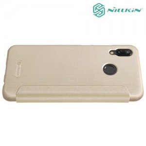 Nillkin ультра тонкий чехол книжка для Huawei P20 Lite - Sparkle Case Золотой