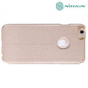 Nillkin ультра тонкий чехол книжка для iPhone 6S / 6 - Sparkle Case Золотой