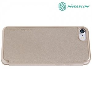 Nillkin ультра тонкий чехол книжка для iPhone 8/7 - Sparkle Case Золотой
