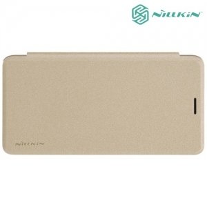 Nillkin ультра тонкий чехол книжка для Meizu M6 Note - Sparkle Case Золотой