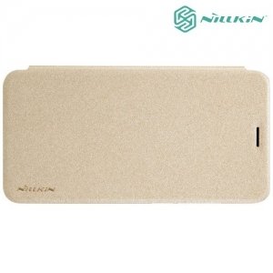 Nillkin ультра тонкий чехол книжка для Meizu M6 - Sparkle Case Золотой