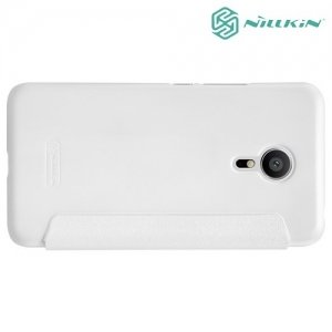 Nillkin ультра тонкий чехол книжка для Meizu PRO 5 - Sparkle Case Белый