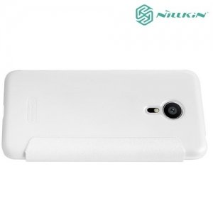Nillkin ультра тонкий чехол книжка для Meizu PRO 5 - Sparkle Case Белый
