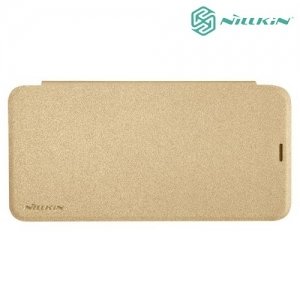 Nillkin ультра тонкий чехол книжка для Meizu PRO 5 - Sparkle Case Золотой