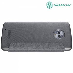 Nillkin ультра тонкий чехол книжка для Motorola Moto G6 - Sparkle Case Серый