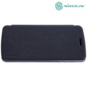 Nillkin ультра тонкий чехол книжка для Motorola Moto Z Play - Sparkle Case Темно-серый