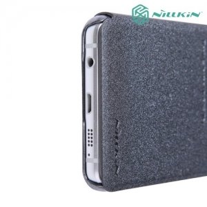 Nillkin ультра тонкий чехол книжка для Samsung Galaxy A3 2016 - Sparkle Case Серый