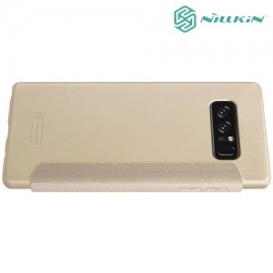 Nillkin ультра тонкий чехол книжка для Samsung Galaxy Note 8 - Sparkle Case Золотой