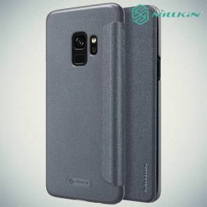 Nillkin ультра тонкий чехол книжка для Samsung Galaxy S9 - Sparkle Case Серый