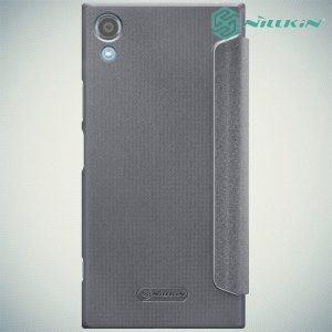 Nillkin ультра тонкий чехол книжка для Sony Xperia XA1 Plus - Sparkle Case Серый