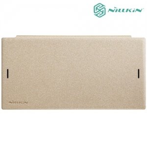 Nillkin ультра тонкий чехол книжка для Sony Xperia XZ1 - Sparkle Case Золотой
