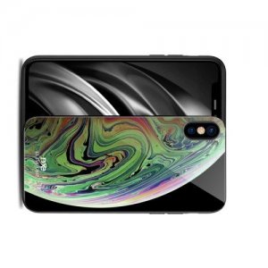 NXE Glass Case Силиконовый Стеклянный чехол для iPhone XS Max с рисунком Космос
