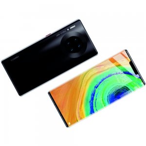 Олеофобное Закаленное Защитное 3D Стекло для Huawei Mate 30 Pro черная рамка