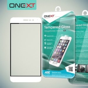 OneXT Защитное стекло для Asus Zenfone 3 ZE520KL на весь экран - Белый