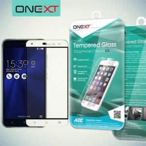 OneXT Защитное стекло для Asus Zenfone 3 ZE552KL на весь экран - Белый