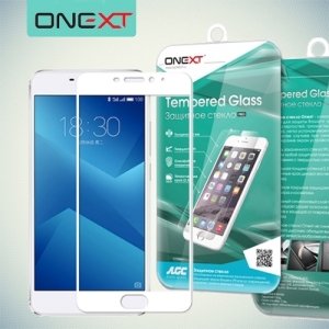 OneXT Защитное стекло для Meizu M5 Note на весь экран - Белый