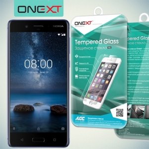 OneXT Защитное стекло для Nokia 8 на весь экран - Черный