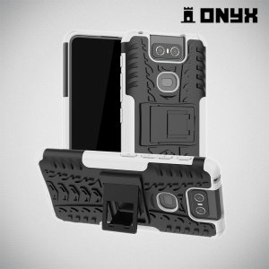 ONYX Противоударный бронированный чехол для Asus Zenfone 6 ZS630KL - Белый