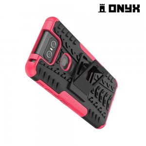 ONYX Противоударный бронированный чехол для Asus Zenfone 6 ZS630KL - Розовый