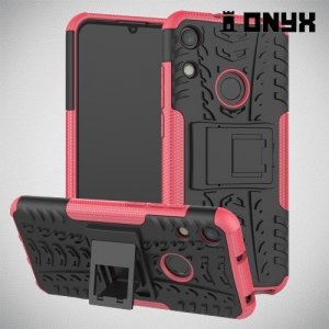 ONYX Противоударный бронированный чехол для Huawei Honor 8A - Розовый
