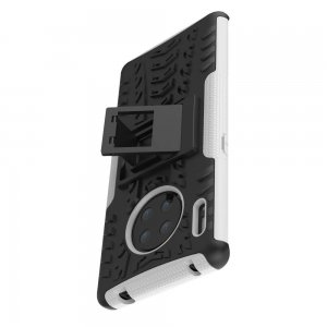 ONYX Противоударный бронированный чехол для Huawei Mate 30 Pro - Белый / Черный