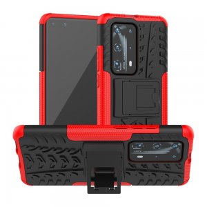 ONYX Противоударный бронированный чехол для Huawei P40 Pro+ / Pro Plus - Красный / Черный