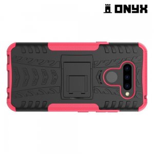 ONYX Противоударный бронированный чехол для LG Q60 - Розовый