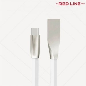 Плоский кабель USB Type-C Red Line Smart High Speed белый