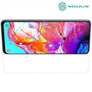 Противоударное закаленное олеофобное защитное стекло на Samsung Galaxy A70 Nillkin Amazing H