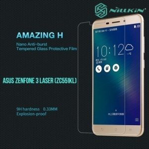 Противоударное закаленное стекло на Asus ZenFone 3 Laser ZC551KL Nillkin Amazing 9H