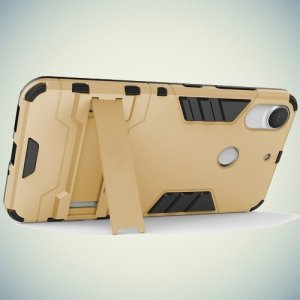 Противоударный гибридный чехол для HTC Desire 10 pro - Золотой