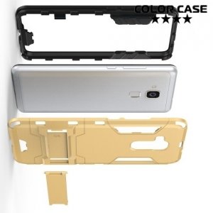 Противоударный гибридный чехол для Huawei Honor 5C - Серебряный