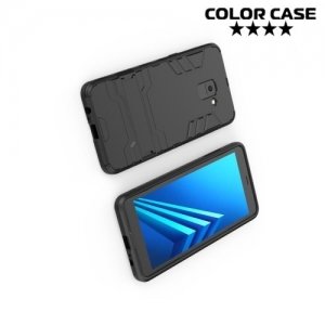 Противоударный гибридный чехол для Samsung Galaxy A8 Plus 2018 - Черный
