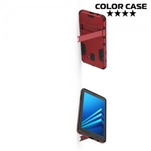Противоударный гибридный чехол для Samsung Galaxy A8 Plus 2018 - Красный
