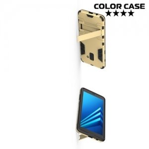 Противоударный гибридный чехол для Samsung Galaxy A8 Plus 2018 - Золотой