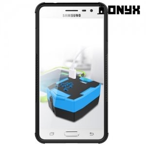 Противоударный защитный чехол для Samsung Galaxy J3 Pro - Черный