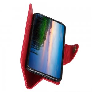 PU Кожаный Чехол Книжка с Кошельком и Подставкой для Huawei Mate 30 Lite Красный