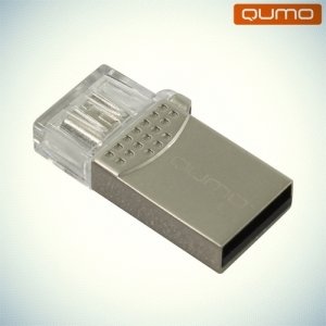 Флешка для телефона OTG microUSB+USB2.0 Qumo Keeper 8Гб