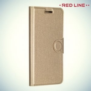 Red Line чехол книжка для Lenovo C2 Power - Золотой