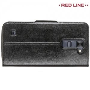 Red Line чехол книжка для LG K8 K350E  - Черный