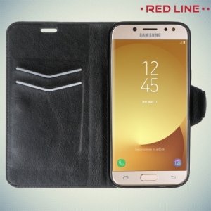 Red Line чехол книжка для Samsung Galaxy J5 2017 SM-J530F - Черный