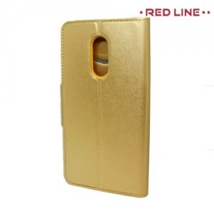 Red Line чехол книжка для Xiaomi Redmi Note 4X - Золотой