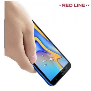 Red Line Full Glue 3D стекло для Samsung Galaxy J4 Plus с полным клеевым слоем - Черная рамка