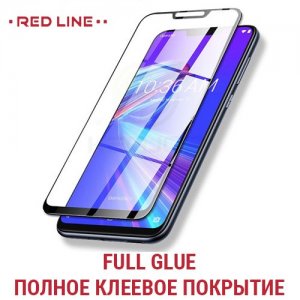 Red Line Full Glue стекло для Asus Zenfone Max M2 ZB633KL с полным клеевым слоем - Черная рамка