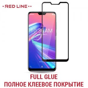 Red Line Full Glue стекло для Asus Zenfone Max Pro M2 Pro ZB631KL с полным клеевым слоем - Черная рамка