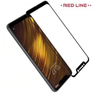 Red Line Full Glue стекло для Xiaomi Pocophone F1 с полным клеевым слоем - Черная рамка
