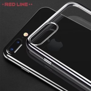 Red Line iBox Blaze силиконовый чехол для iPhone 8 Plus / 7 Plus с металлизированными краями - Черный